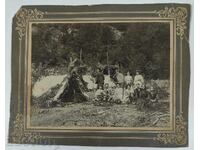 1909 BIVUK CAMP OLD PHOTO CARDBOARD BULGARIA