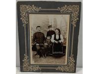 COSTUM MILITAR CARTON FOTO FAMILIE VECHE BULGARIA