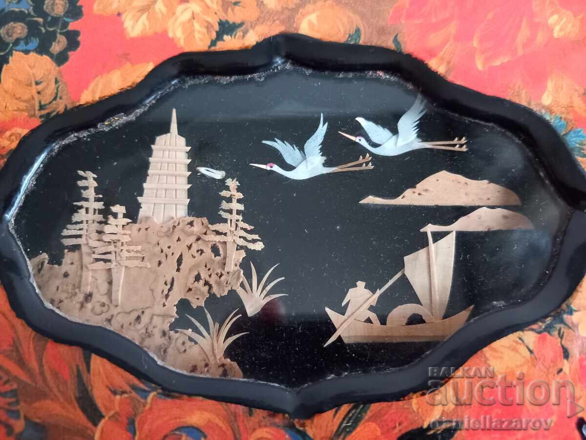 Old Chinese Jewelry Box with Diorama, Pagoda, Cork with price 38.00 BGN | € 19.43