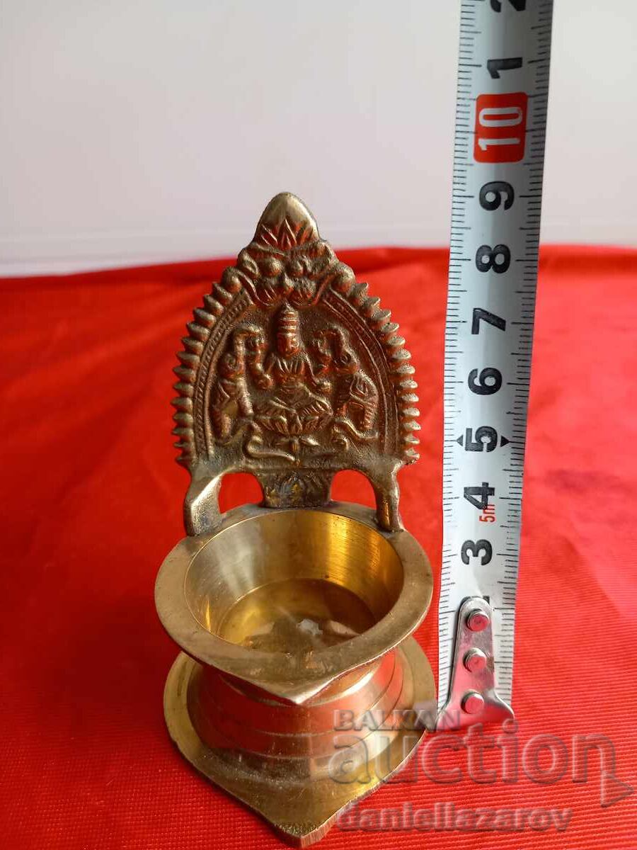 Small Bronze Buddhist Oil Lamp, Buddha, Hinduism - 5 Small Bronze Buddhist Oil Lamp, Buddha, Hinduism - 5