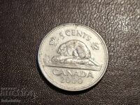 5 cents Canada 2000 Beaver