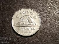 5 cenți Canada 2001 Castor