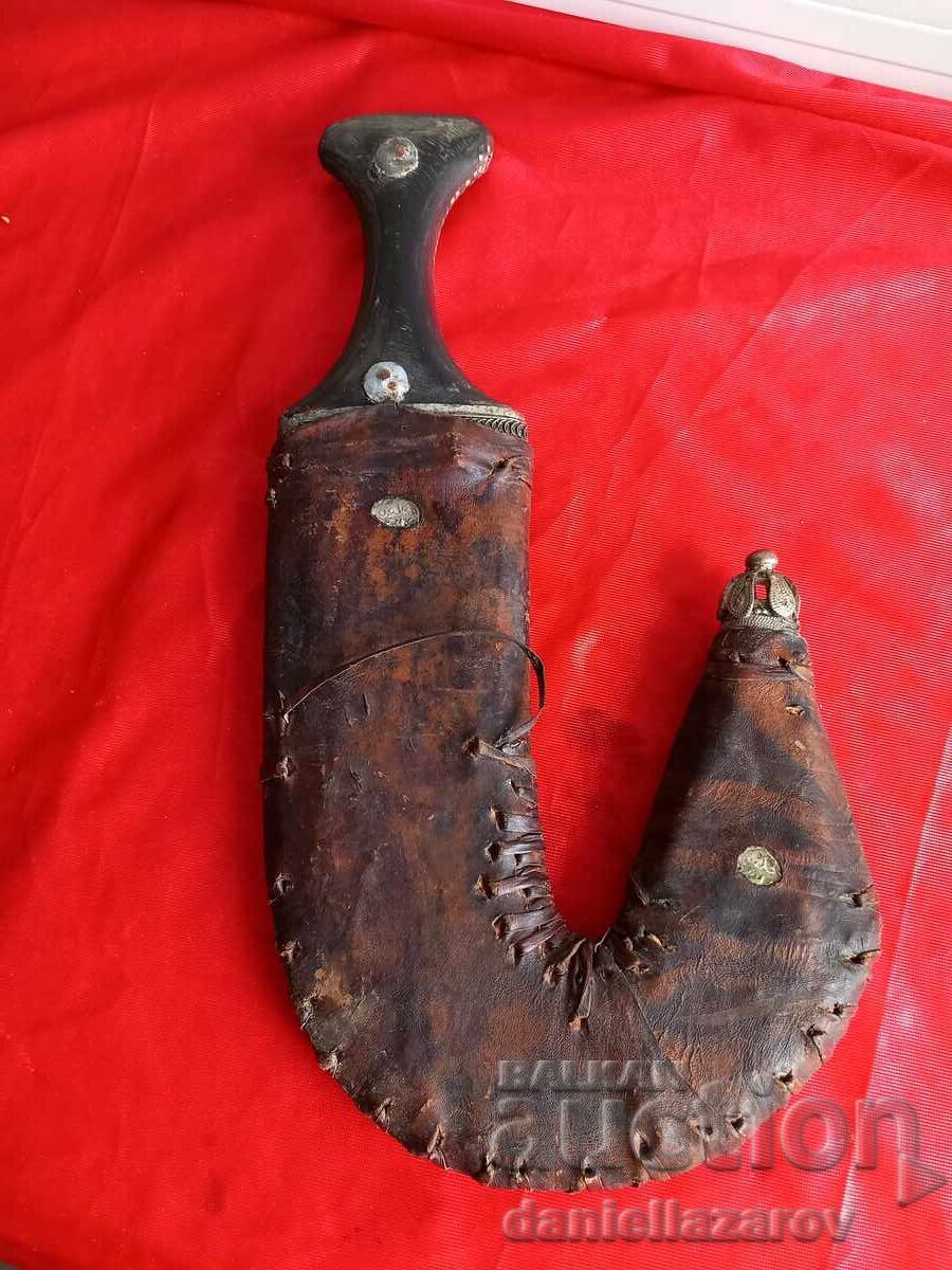 KHANJAR yemenit vechi, pumnal, lamă, argint - 6