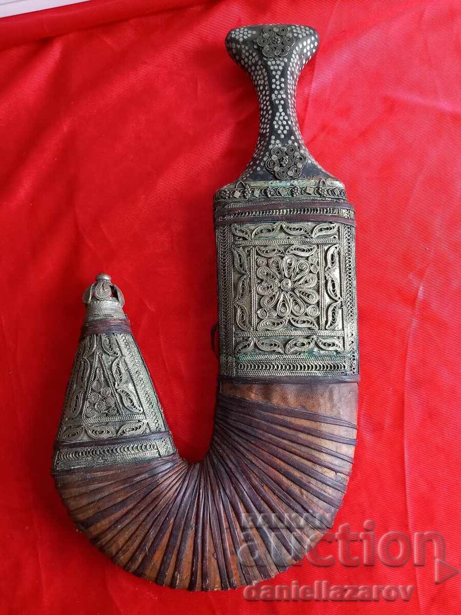 Old Yemeni HANJAR, Dagger Dagger, Blade, Silver Old Yemeni HANJAR, Dagger Dagger, Blade, Silver