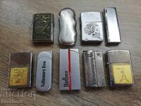 Lot of 9 Lighters Gas, Petrol, Imko, Zippo, Marlboro