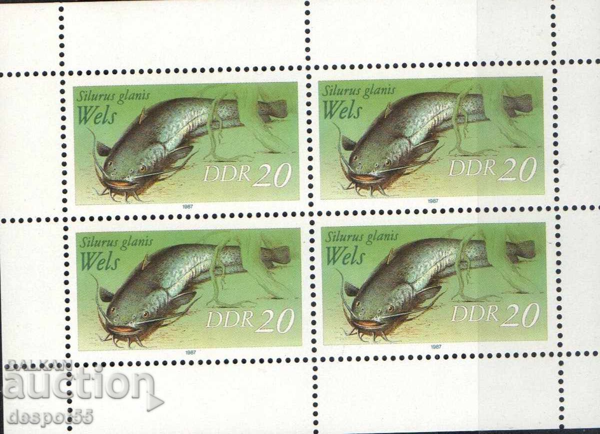 1987. GDR. Freshwater Fishes. Block. 1987. GDR. Freshwater Fishes. Block.