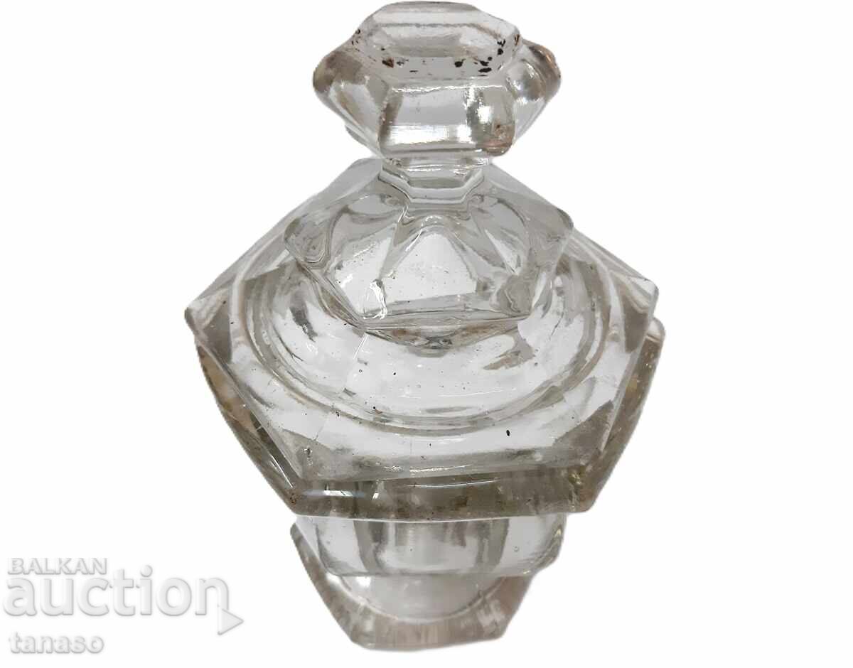 Old antique glass jar with lid (2.2) - 5 Old antique glass jar with lid (2.2) - 5