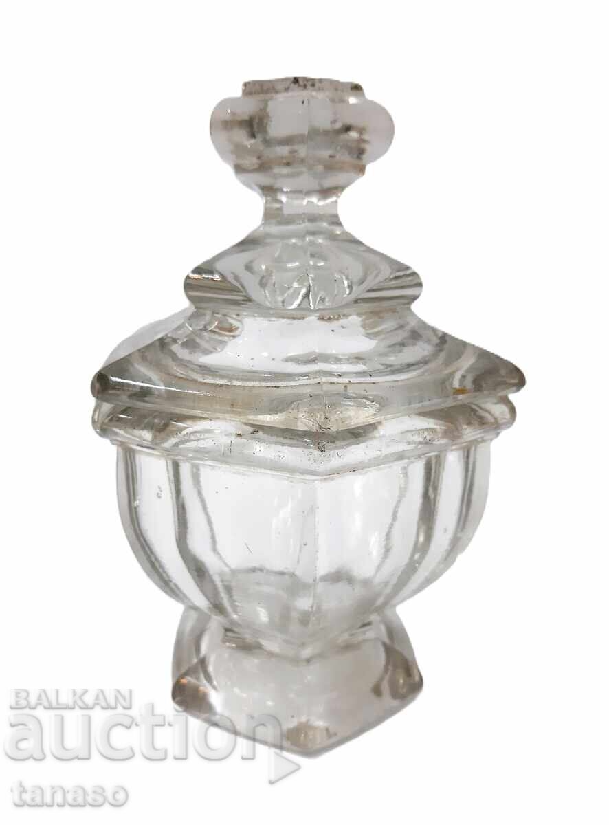 Old antique glass jar with lid (2.2) - 7 Old antique glass jar with lid (2.2) - 7