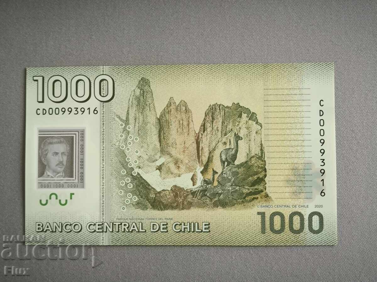 Banknote - Chile - 1000 pesos UNC | 2020 with price 9.75 BGN | € 4.99 Banknote - Chile - 1000 pesos UNC | 2020 with price 9.75 BGN | € 4.99