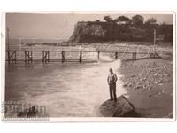 1935 OLD PHOTO VARNA MAN ON THE BEACH IN SAINT KONSTANTIN D458