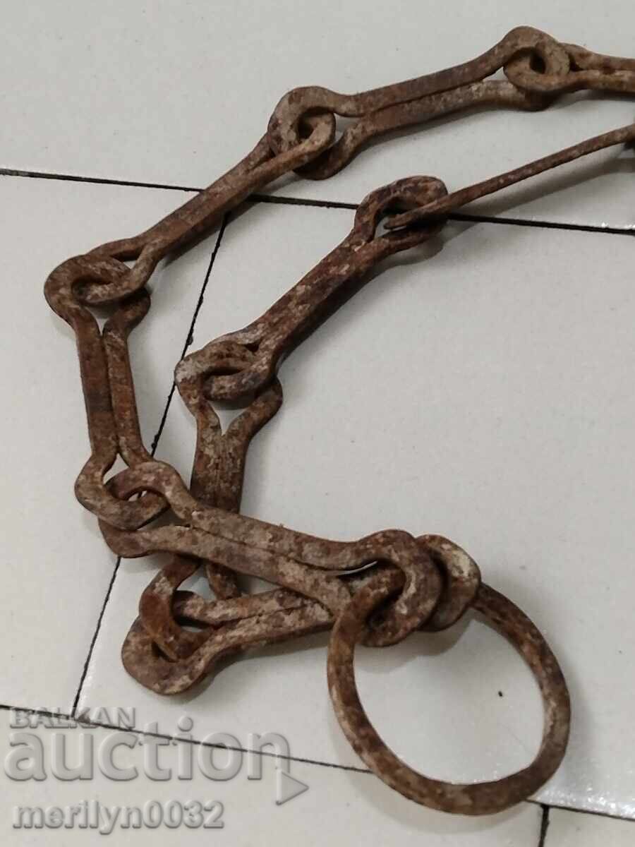 Delivery of Old wrought iron chain with hook, hearth chain hook chain Delivery of Old wrought iron chain with hook, hearth chain hook chain