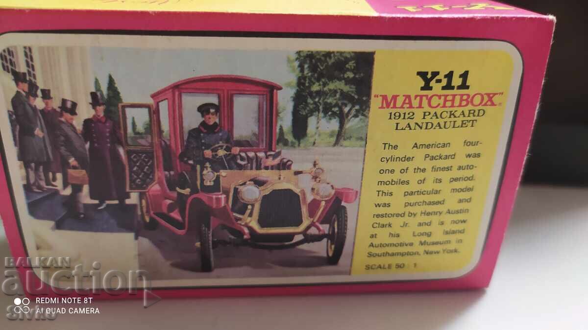 MATCHBOX metal retro stroller model PACKARD LANDAULET 1912 - 5 MATCHBOX metal retro stroller model PACKARD LANDAULET 1912 - 5