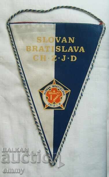 Autographed football flag - FK Slovan, Bratislava, Slovakia Autographed football flag - FK Slovan, Bratislava, Slovakia