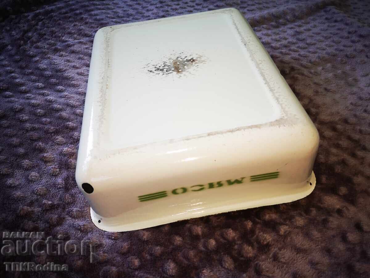 "Meat" Large old enamel tray with price 45.00 BGN | € 23.01 "Meat" Large old enamel tray with price 45.00 BGN | € 23.01