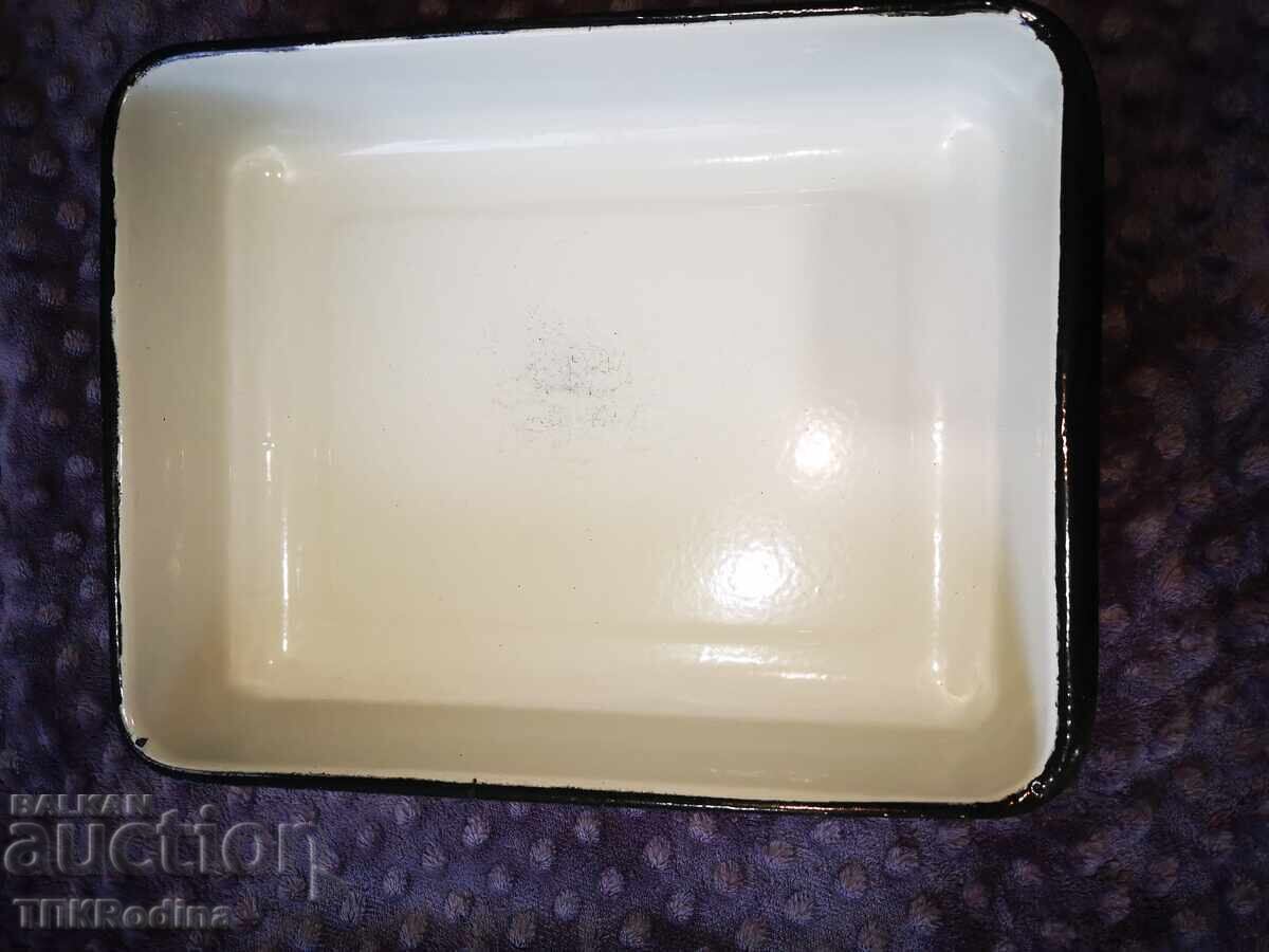 Auction "Meat" Large old enamel tray Auction "Meat" Large old enamel tray