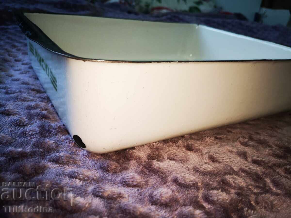 Delivery of "Meat" Large old enamel tray Delivery of "Meat" Large old enamel tray