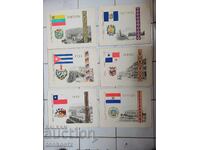 6 pcs. Coats of arms and flags 1957.