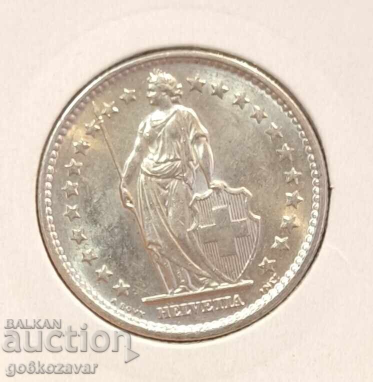 Switzerland 2 francs 1967 Silver! UNC! with price 45.90 BGN | € 23.47