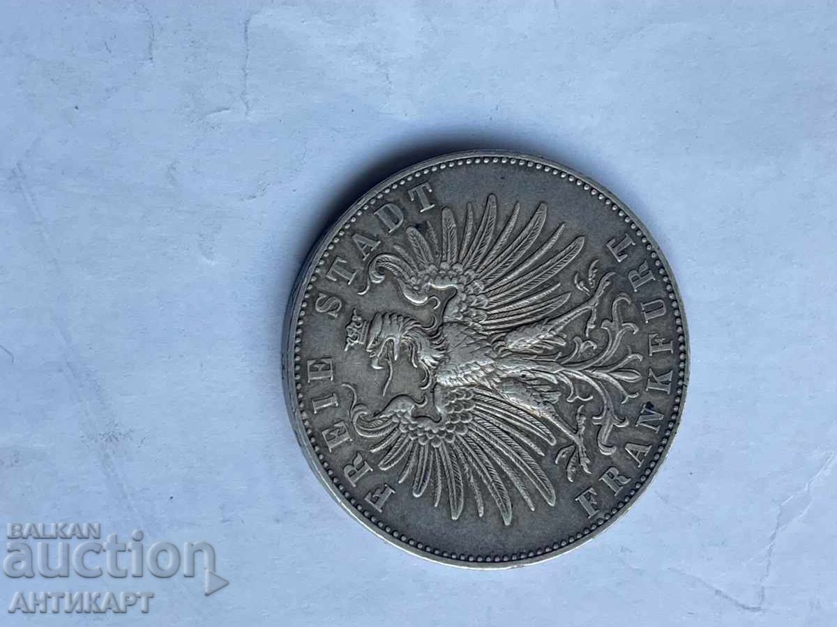Delivery of silver coin thaler Frankfurt Germany 1862 silver