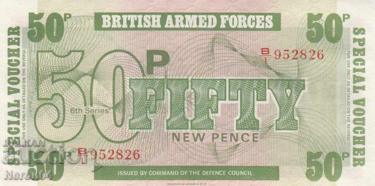 50 πένες (Βρετανικός Στρατός), Μεγάλη Βρετανία 50 πένες (Βρετανικός Στρατός), Μεγάλη Βρετανία