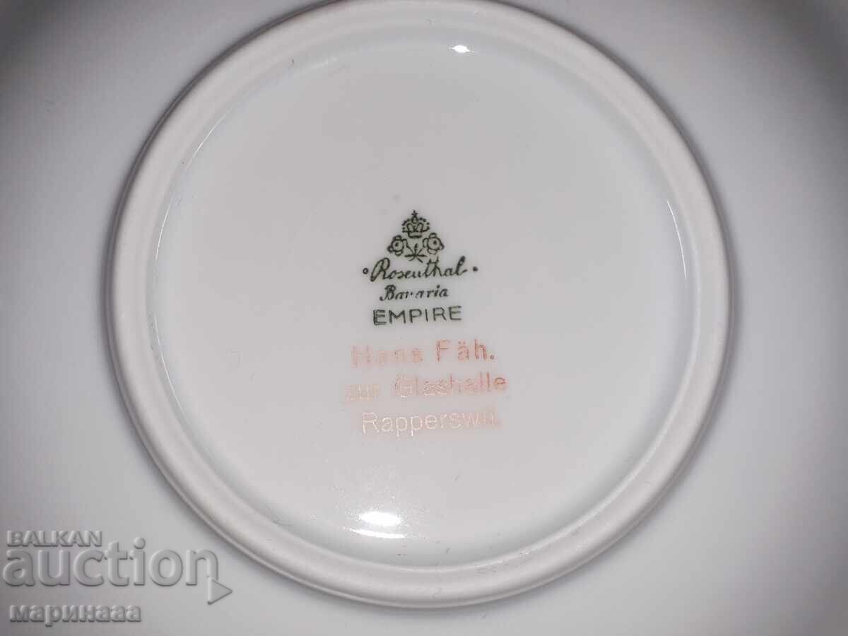 Auction  PLATE ''ROSENTHAL''. PORCELAIN, GOLD PLATED