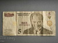 Banknote - Turkey - 5 lira | 1970