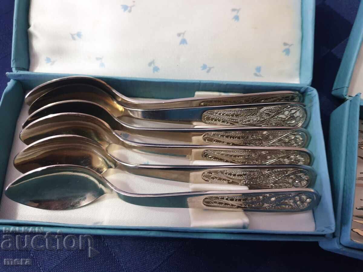 Set of filigree forks and spoons with price 120.00 BGN | € 61.36 Set of filigree forks and spoons with price 120.00 BGN | € 61.36