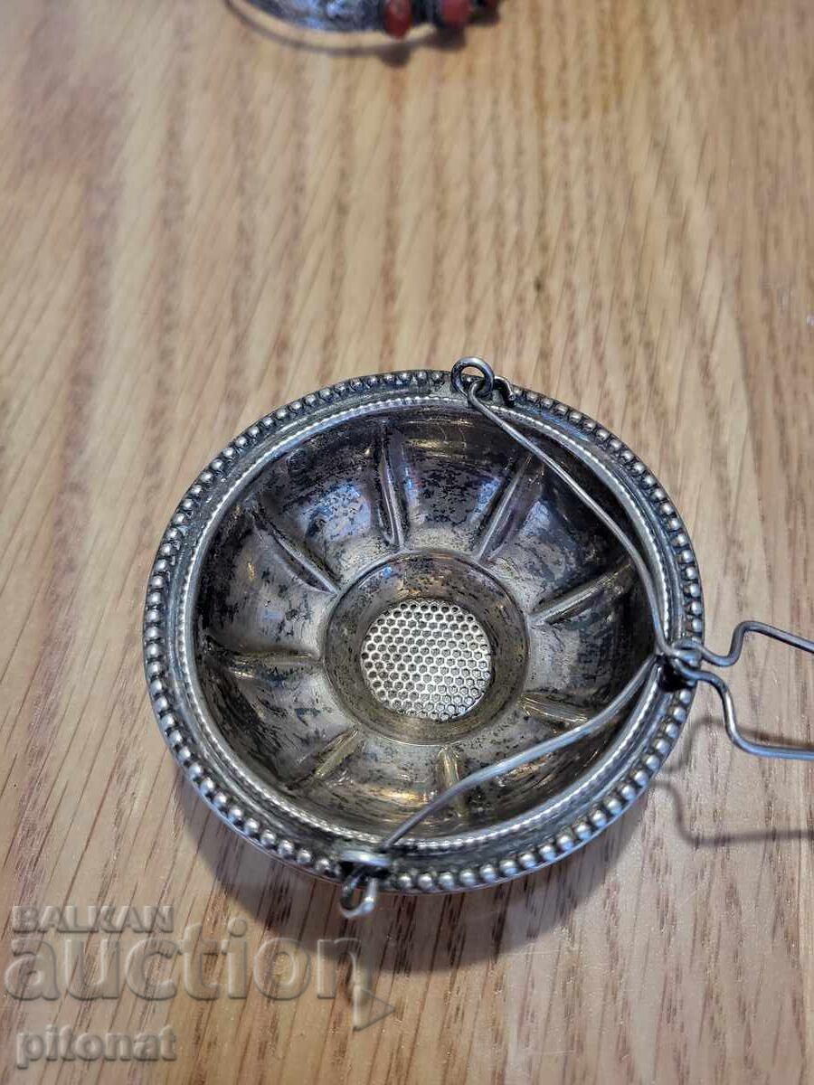 Antique silver strainer - 6 Antique silver strainer - 6