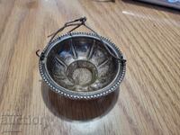 Antique silver strainer