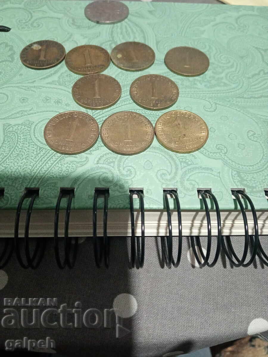 Auction COINS - AUSTRIA - 10 pcs. - 5 LEVA Auction COINS - AUSTRIA - 10 pcs. - 5 LEVA