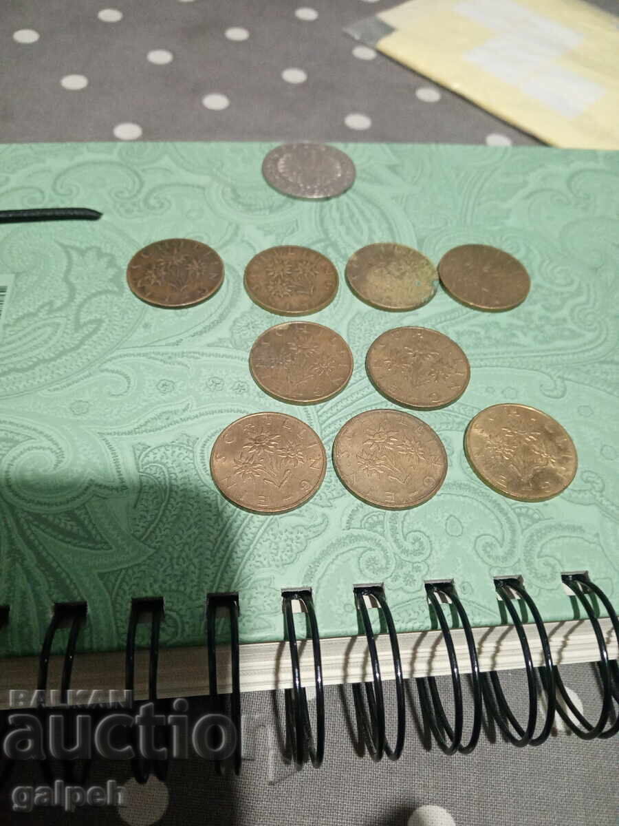 Delivery of COINS - AUSTRIA - 10 pcs. - 5 LEVA Delivery of COINS - AUSTRIA - 10 pcs. - 5 LEVA