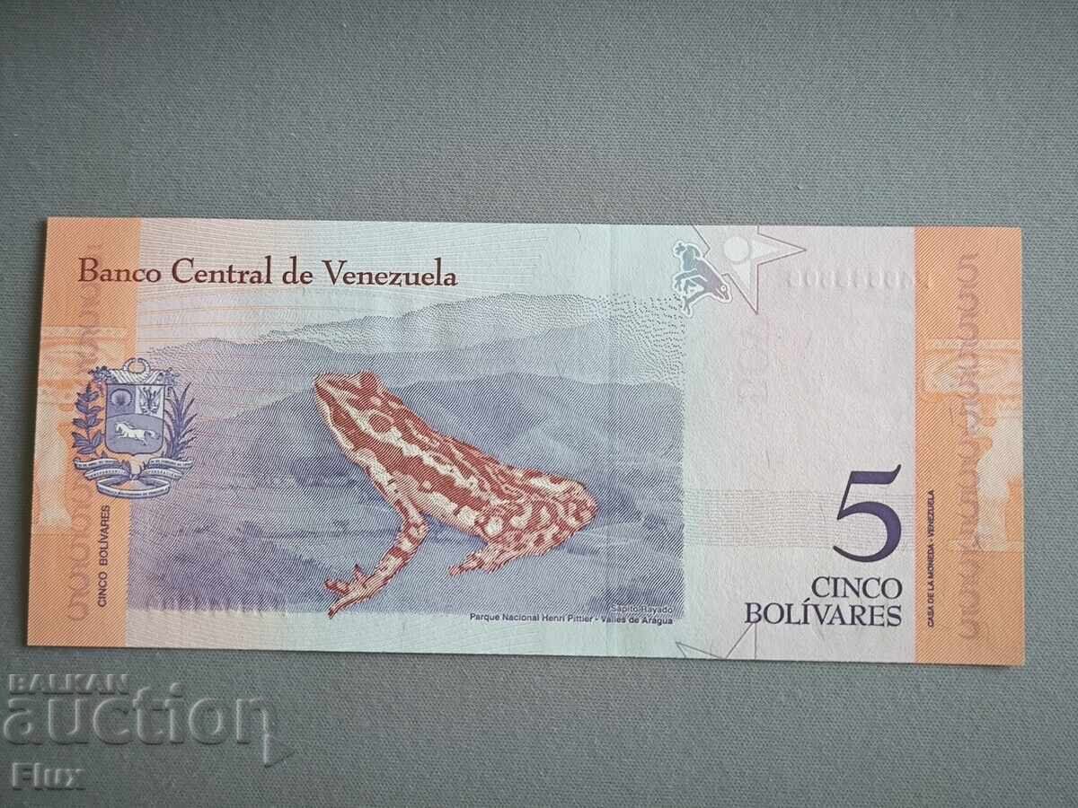 Τραπεζογραμμάτιο - Βενεζουέλα - 5 μπολιβάρ UNC | 2018 με τιμή 3.50 BGN | € 1.79 Τραπεζογραμμάτιο - Βενεζουέλα - 5 μπολιβάρ UNC | 2018 με τιμή 3.50 BGN | € 1.79