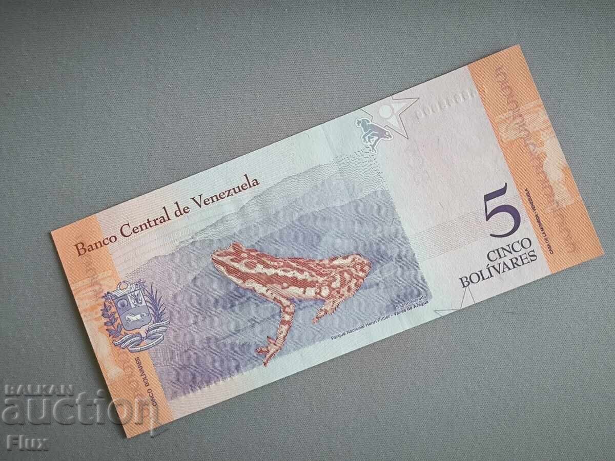 Δημοπρασία Τραπεζογραμμάτιο - Βενεζουέλα - 5 μπολιβάρ UNC | 2018 Δημοπρασία Τραπεζογραμμάτιο - Βενεζουέλα - 5 μπολιβάρ UNC | 2018