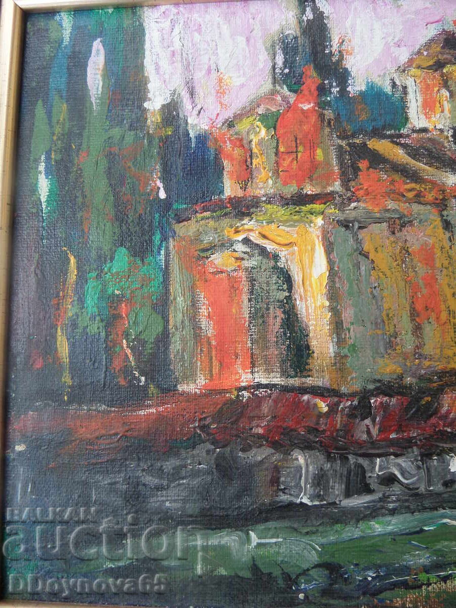 Auction  Tenyo Zhelev (1923-2010) - "Landscape with a Church"