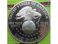 1 Dollar 1991 USA USO UNC PROOF 26.87g starting to patina