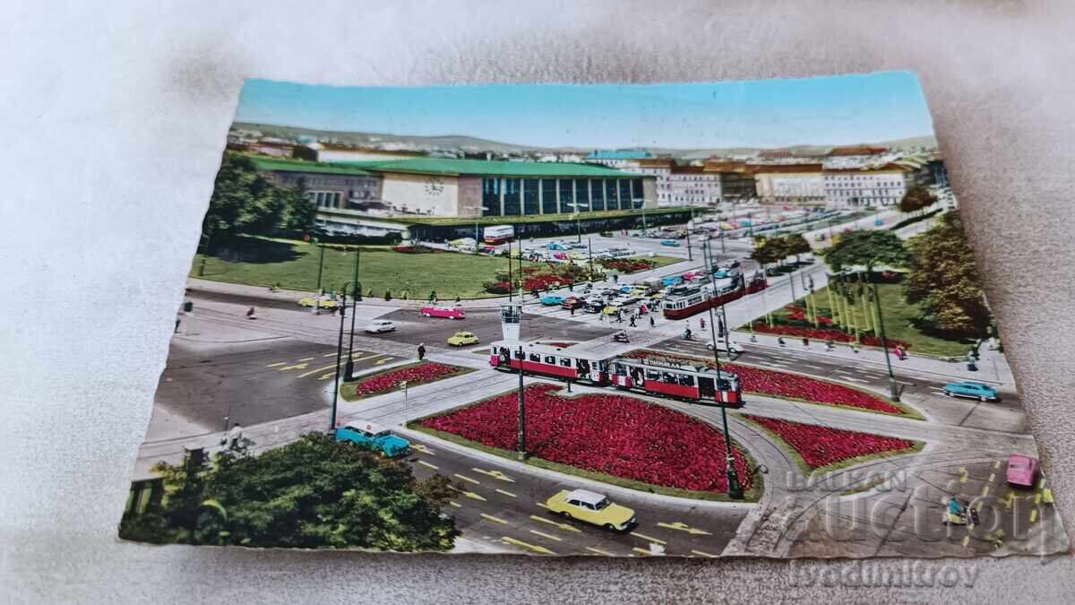 Postcard Vienna Westbahnhof 1965 Postcard Vienna Westbahnhof 1965