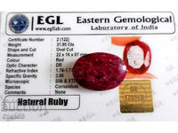 NATURAL RUBY - OVAL, CERTIFICATE - 31.95 ct (9)