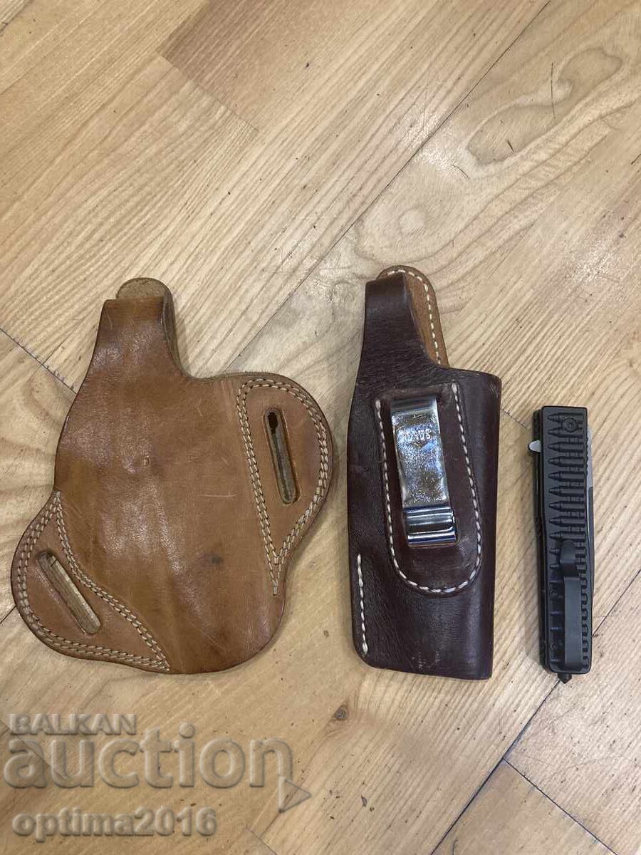Set of two holsters and a knife with price 20.00 BGN | € 10.23 Set of two holsters and a knife with price 20.00 BGN | € 10.23