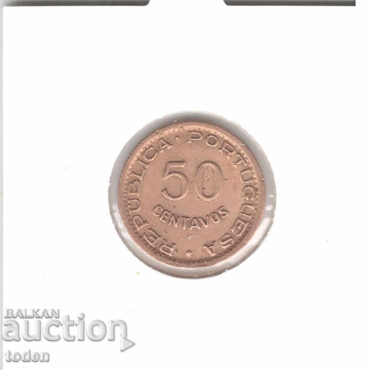 Licitație Angola-50 Centavos-1957-KM# 75