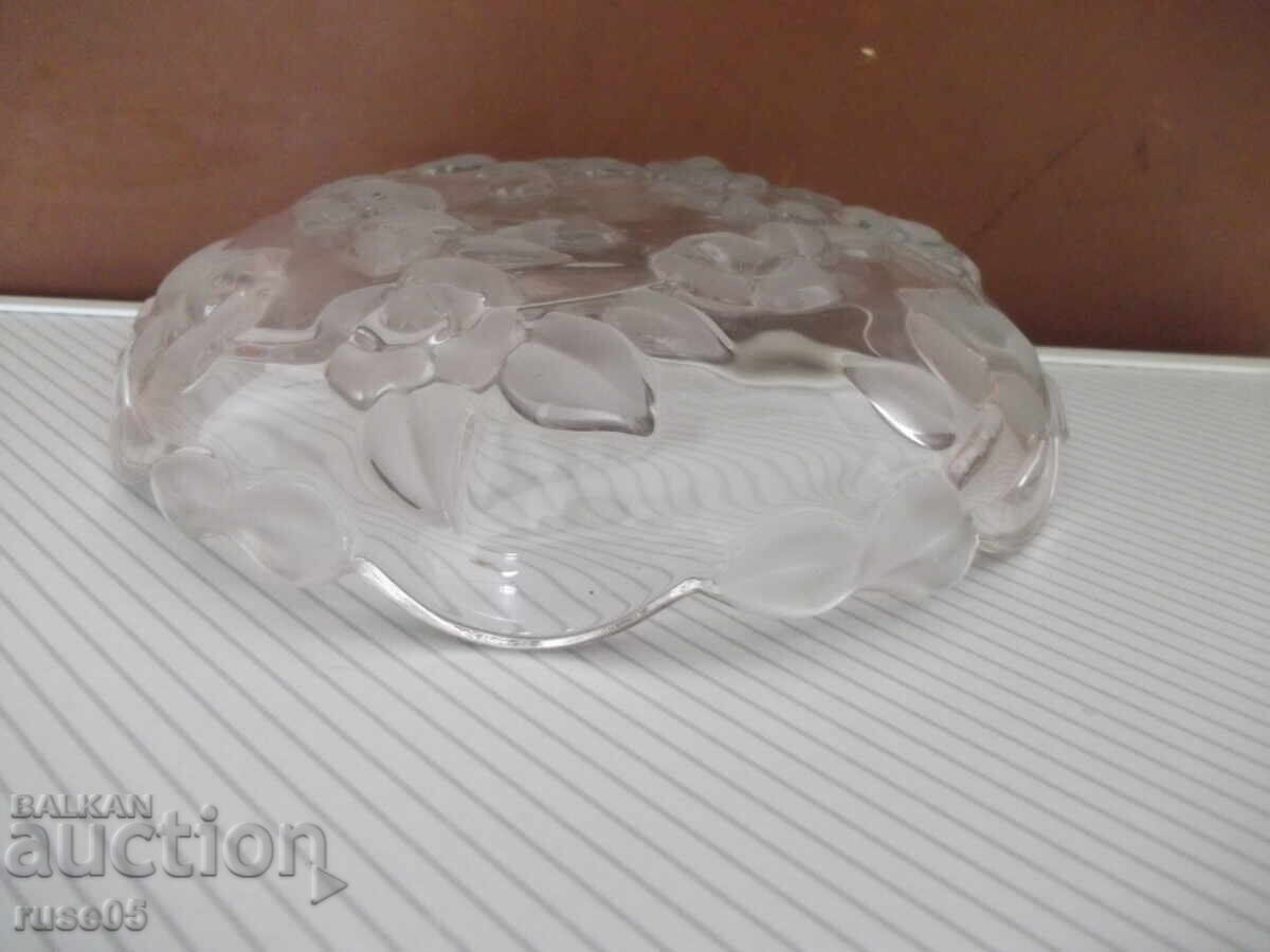 Licitație Farfurie de sticla cu motive florale pentru nuci, fructe si multe altele