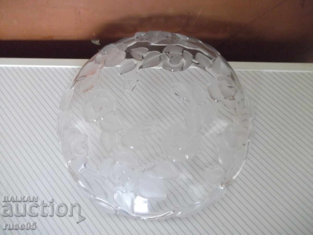 Livrarea Farfurie de sticla cu motive florale pentru nuci, fructe si multe altele