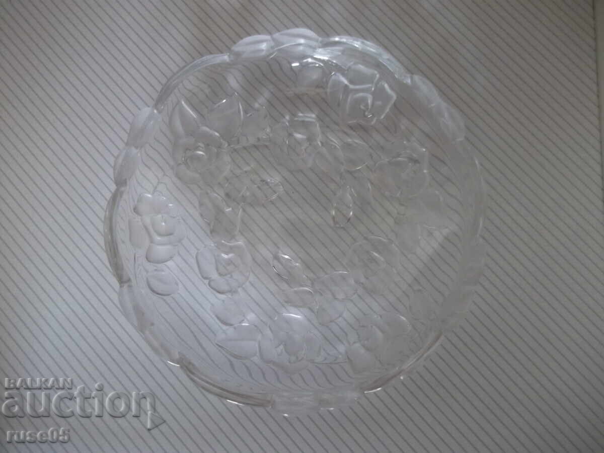 Farfurie de sticla cu motive florale pentru nuci, fructe si multe altele - 6