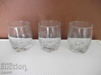 Lot of 3 glass cups