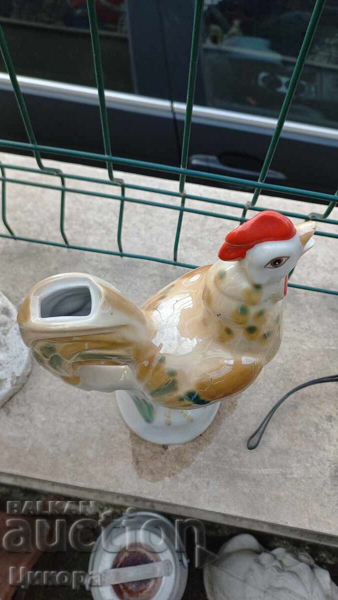 Ρωσική πορσελάνινη φιγούρα κόκορα, πορσελάνινο μπουκάλι - 6