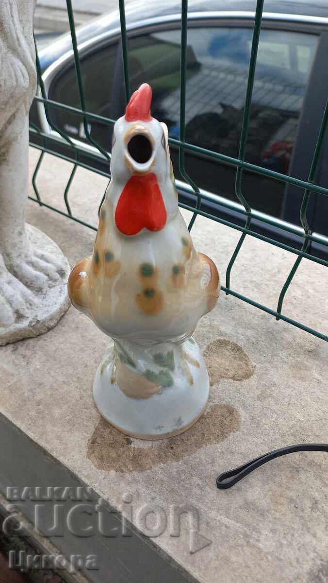 Ρωσική πορσελάνινη φιγούρα κόκορα, πορσελάνινο μπουκάλι - 7