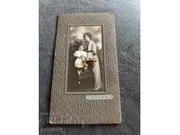 Old photo cardboard 1912 Boyadjian Shumen mother child