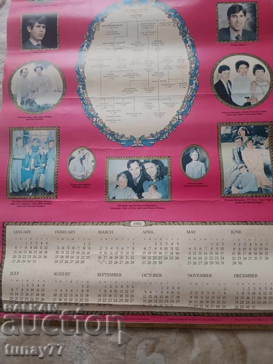 Calendar Englez Rar al Familiei Regale - 5 Calendar Englez Rar al Familiei Regale - 5