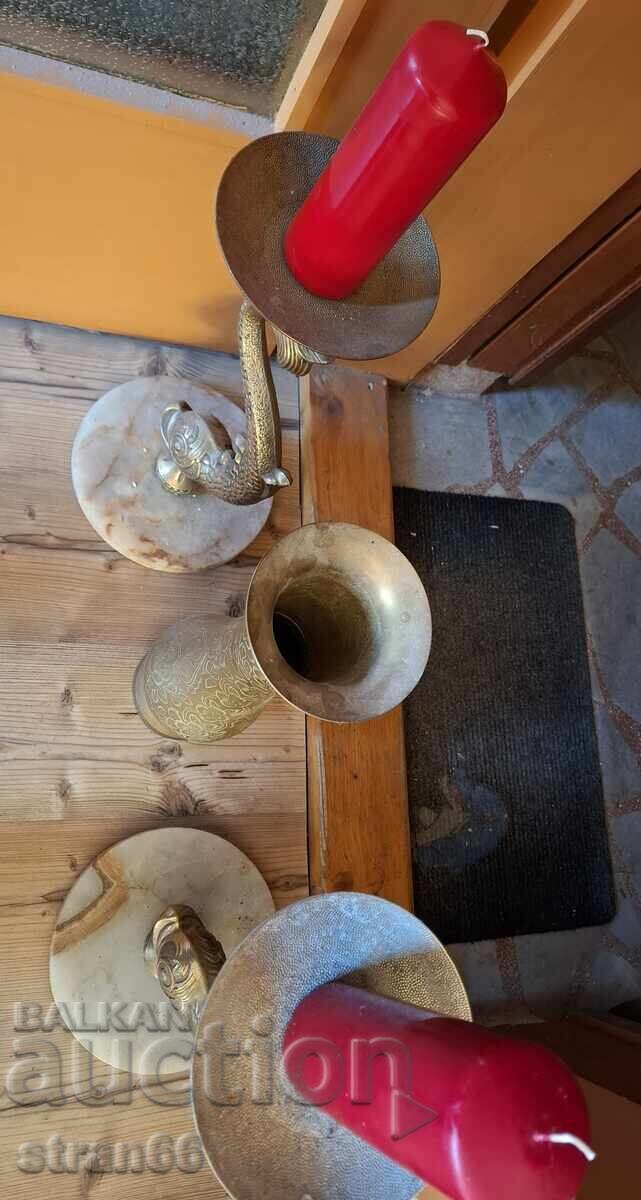 Brass Huge Water Dragons and Vase - LOT - 3 pcs. with price 860.00 BGN | € 439.71 Brass Huge Water Dragons and Vase - LOT - 3 pcs. with price 860.00 BGN | € 439.71
