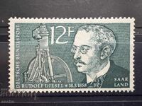 Saar/Saarland - 100th anniversary of the birth of Rudolf...(1958) MNH