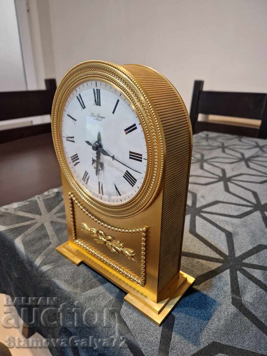 Rare French Lavigne Bronze Mantel Clock - 5 Rare French Lavigne Bronze Mantel Clock - 5